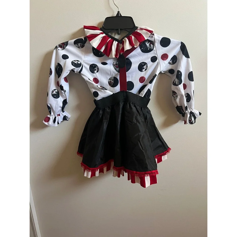 Spirit‎ Halloween Kreepy Klown Toddler Costume Sz 5T 6T Shirt Skirt Hat Socks - Picture 11 of 16